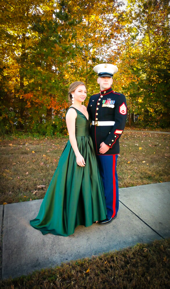 marine corps ball gowns